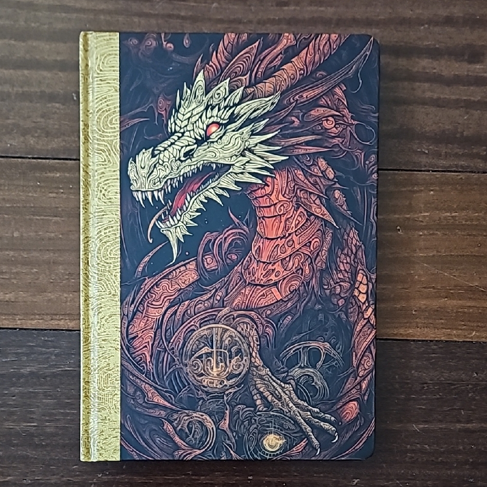 Dragon Embossed Journal with Gold Spine